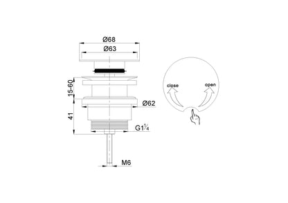 Wiesbaden luxe draaiwaste 5/4 laag model mat-zwart - WDtegels