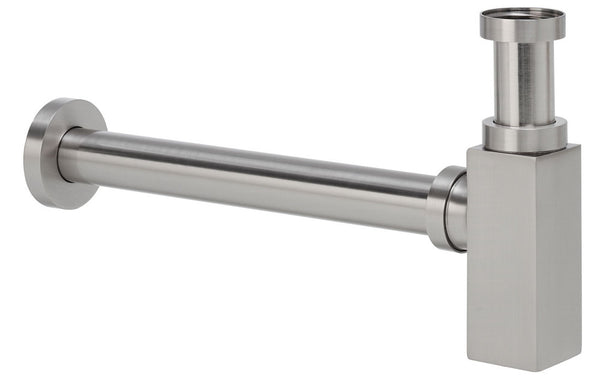 Rombo siphon square 5/4" x 32 mm brushed steel