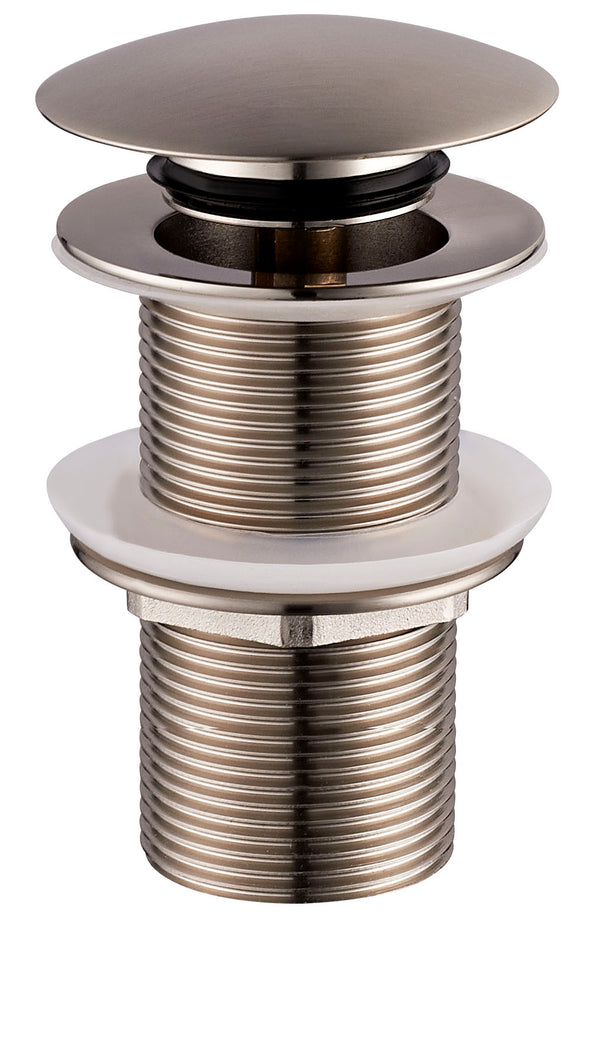 Tapón de drenaje UniMatch Clickwaste extendido de 5/4" de acero cepillado