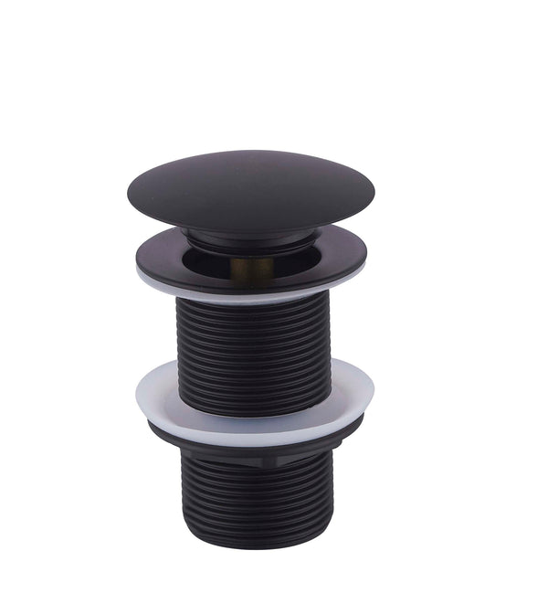 Tapón de drenaje UniMatch Clickwaste extendido de 5/4", negro mate