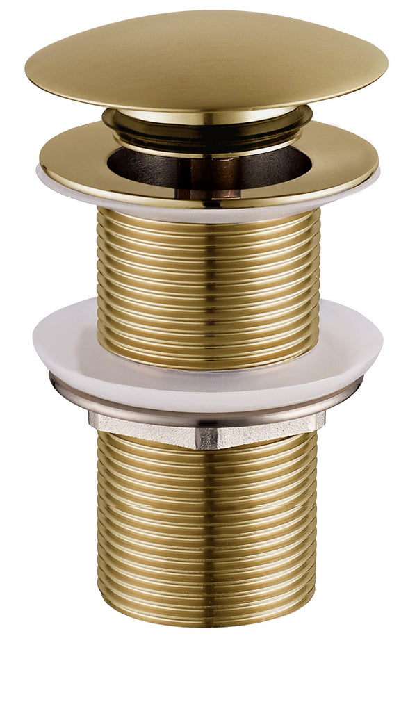 Tapón de drenaje UniMatch Clickwaste extendido de 5/4" de latón cepillado PVD