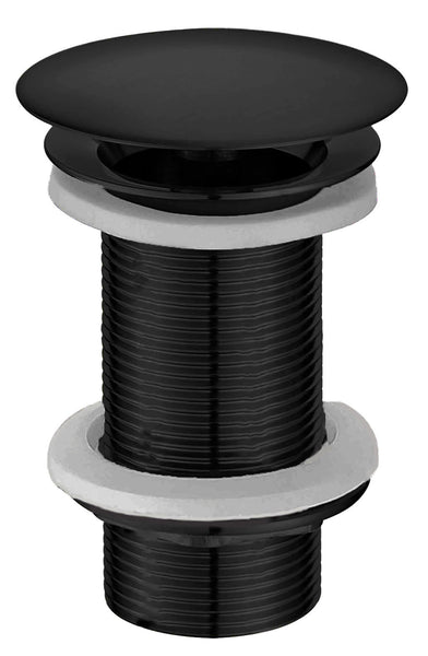 UniMatch open afvoerplug verlengd 5/4" mat zwart