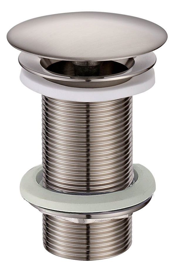 Tapón de drenaje abierto UniMatch extendido de 5/4" de acero cepillado