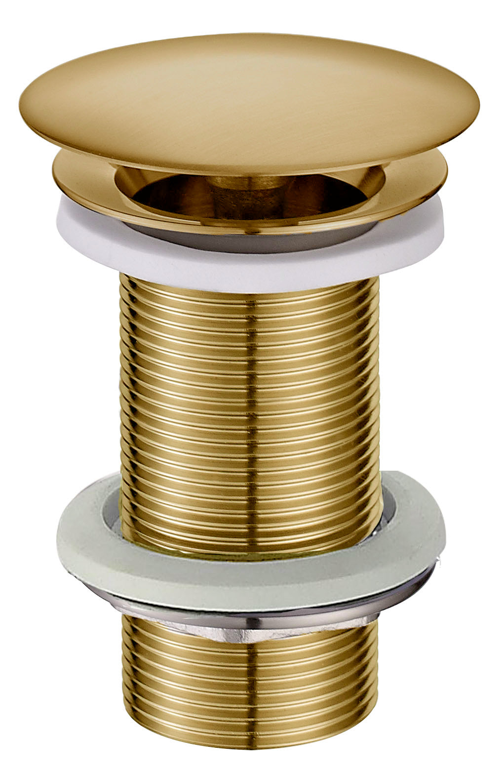 UniMatch open afvoerplug verlengd 5/4" geborsteld messing PVD - WDtegels