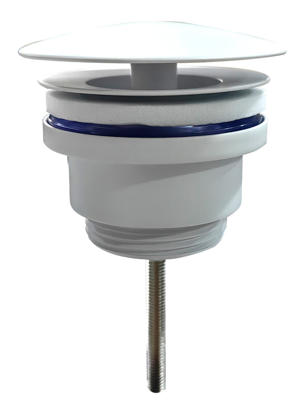 UniMatch open afvoerplug 5/4" | Glans wit