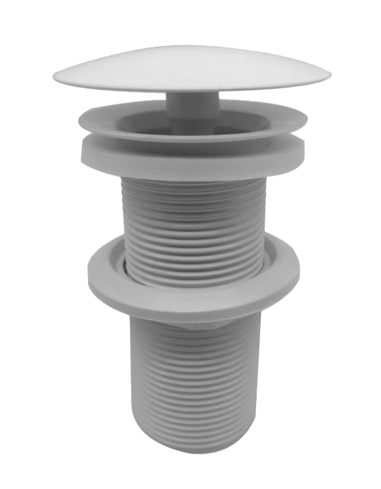 UniMatch open afvoerplug verlengd 5/4 inch glans wit