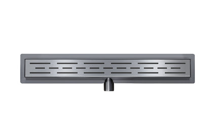 Douchegoot met flens en rooster 90 x 7 cm gunmetal PVD - WDtegels
