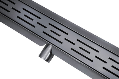 Desagüe de ducha Wiesbaden con brida y rejilla 100 x 7 cm bronce