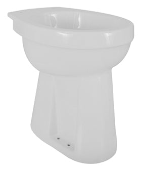 Inodoro elevado de pie Wiesbaden +6 AO blanco