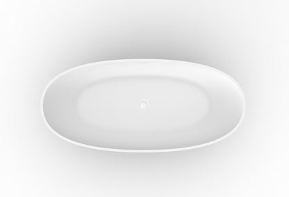 Chiek vrijstaand ligbad 165 x 75 cm solid surface mat wit - WDtegels