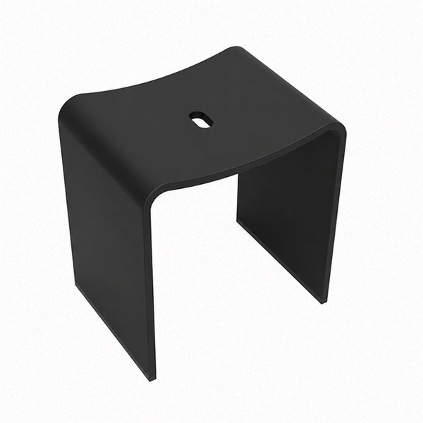 Taburete Wiesbaden Zita 40x30x42,5cm | Negro mate