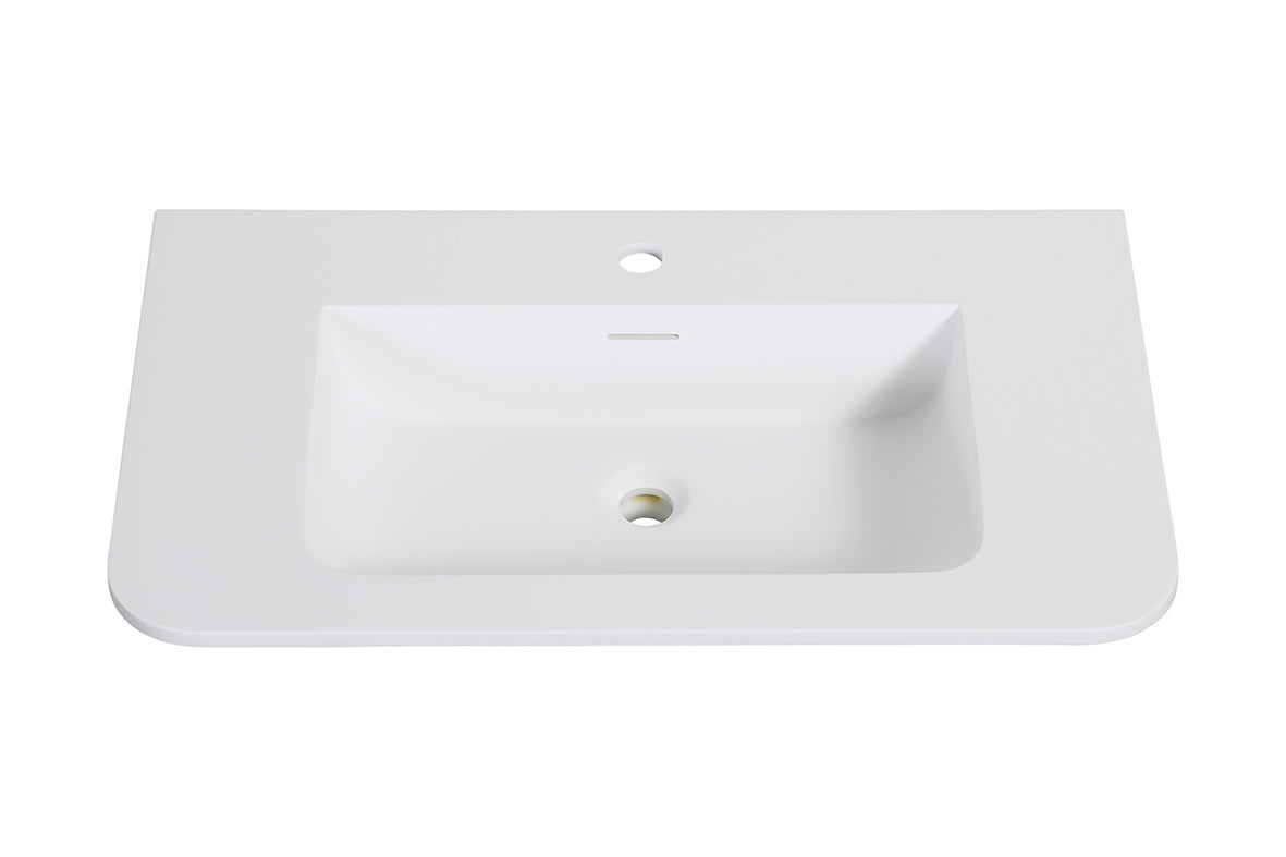 Laro meubelwastafel 80 x 48 x 1,5 cm solid surface mat wit - afbeelding 2