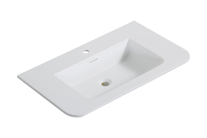 Laro meubelwastafel 80 x 48 x 1,5 cm solid surface mat wit