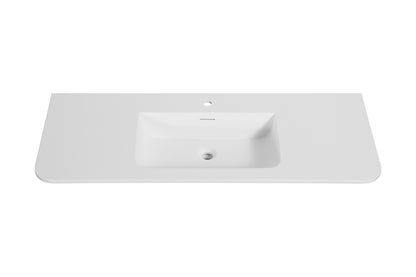 Laro meubelwastafel 120 x 48 x 1,5 cm solid surface mat wit - afbeelding 2