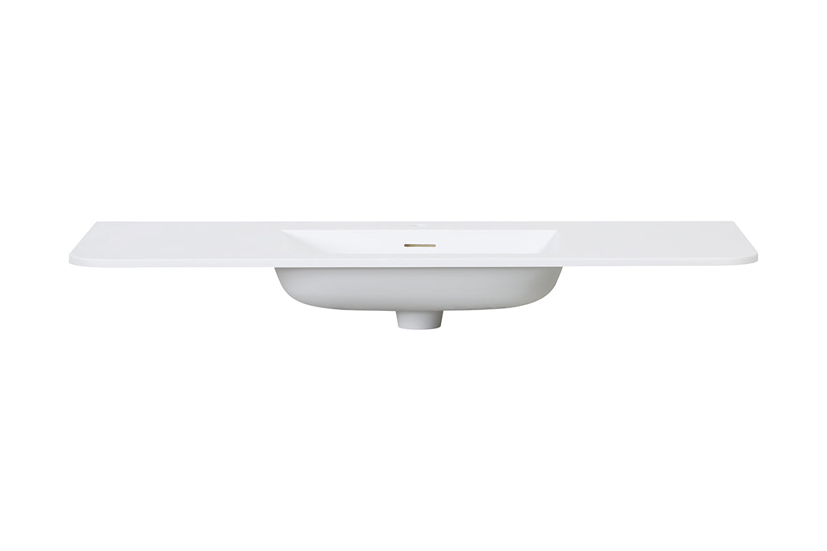 Laro meubelwastafel 120 x 48 x 1,5 cm solid surface mat wit - afbeelding 3
