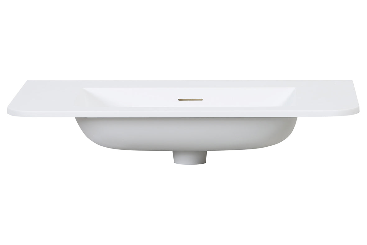Laro meubelwastafel 80 x 48 x 1,5 cm solid surface mat wit - afbeelding 3