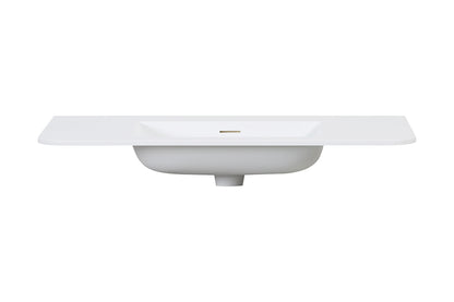 Laro meubelwastafel 100 x 48 x 1,5 cm solid surface mat wit - afbeelding 3