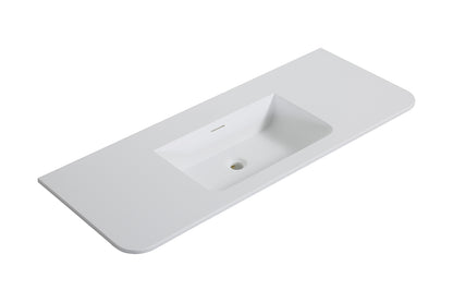 Laro meubelwastafel 120 x 48 x 1,5 cm solid surface mat wit