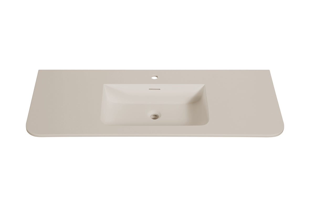 Laro meubelwastafel 120 x 48 x 1,5 cm solid surface beige - afbeelding 2