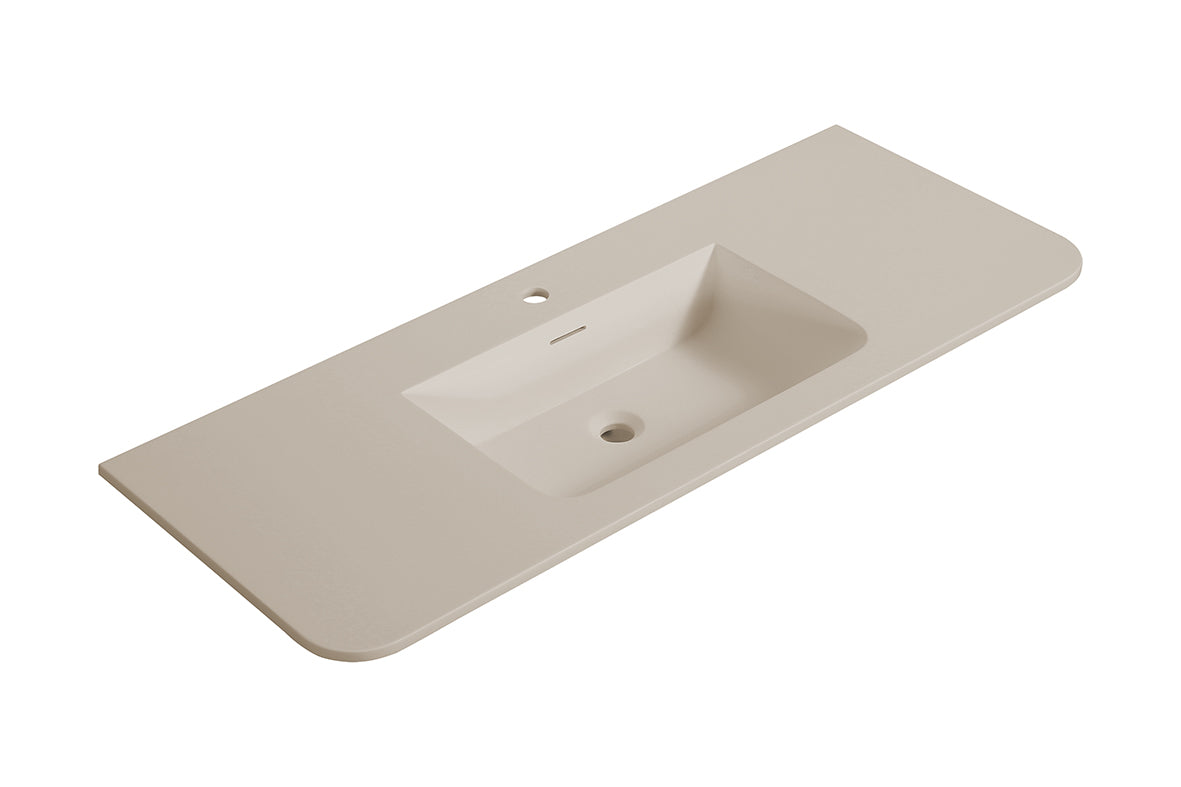 Laro meubelwastafel 120 x 48 x 1,5 cm solid surface beige