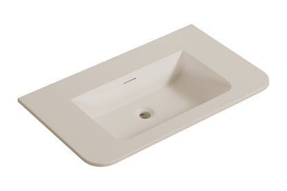 Laro meubelwastafel 80 x 48 x 1,5 cm solid surface beige
