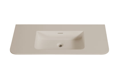 Laro meubelwastafel 100 x 48 x 1,5 cm solid surface beige - afbeelding 2