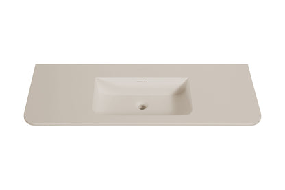 Laro meubelwastafel 120 x 48 x 1,5 cm solid surface beige - afbeelding 2