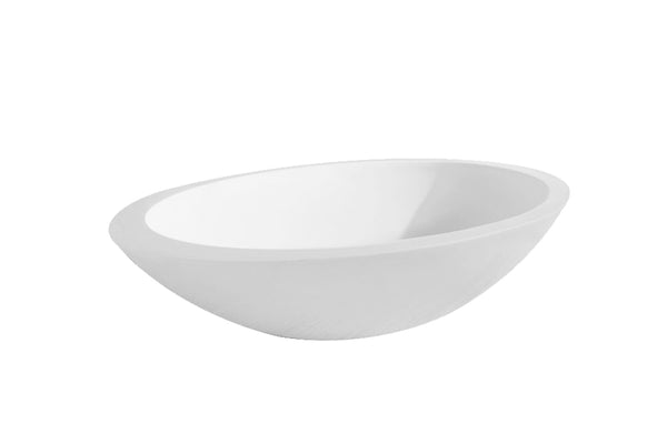 Kim waskom ovaal | 59x35x11cm | Solid surface | Mat wit
