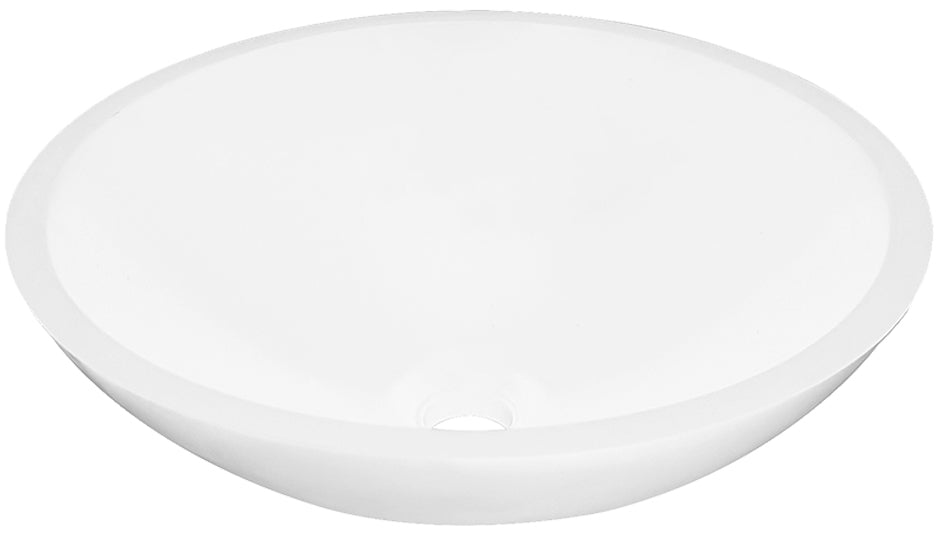 Valerie waskom rond 43 x 13 cm solid surface mat wit - WDtegels
