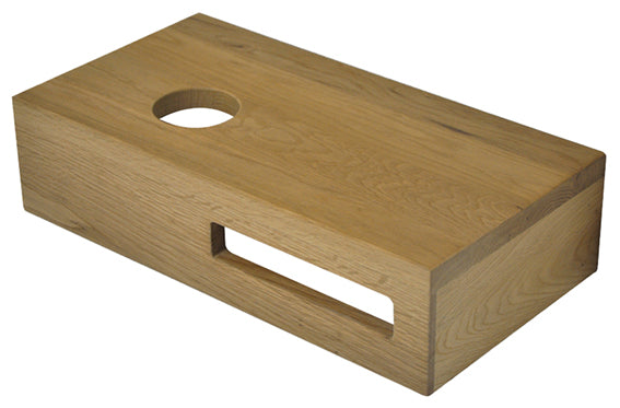 Estante de roble 40 x 21 x 10 cm izquierda