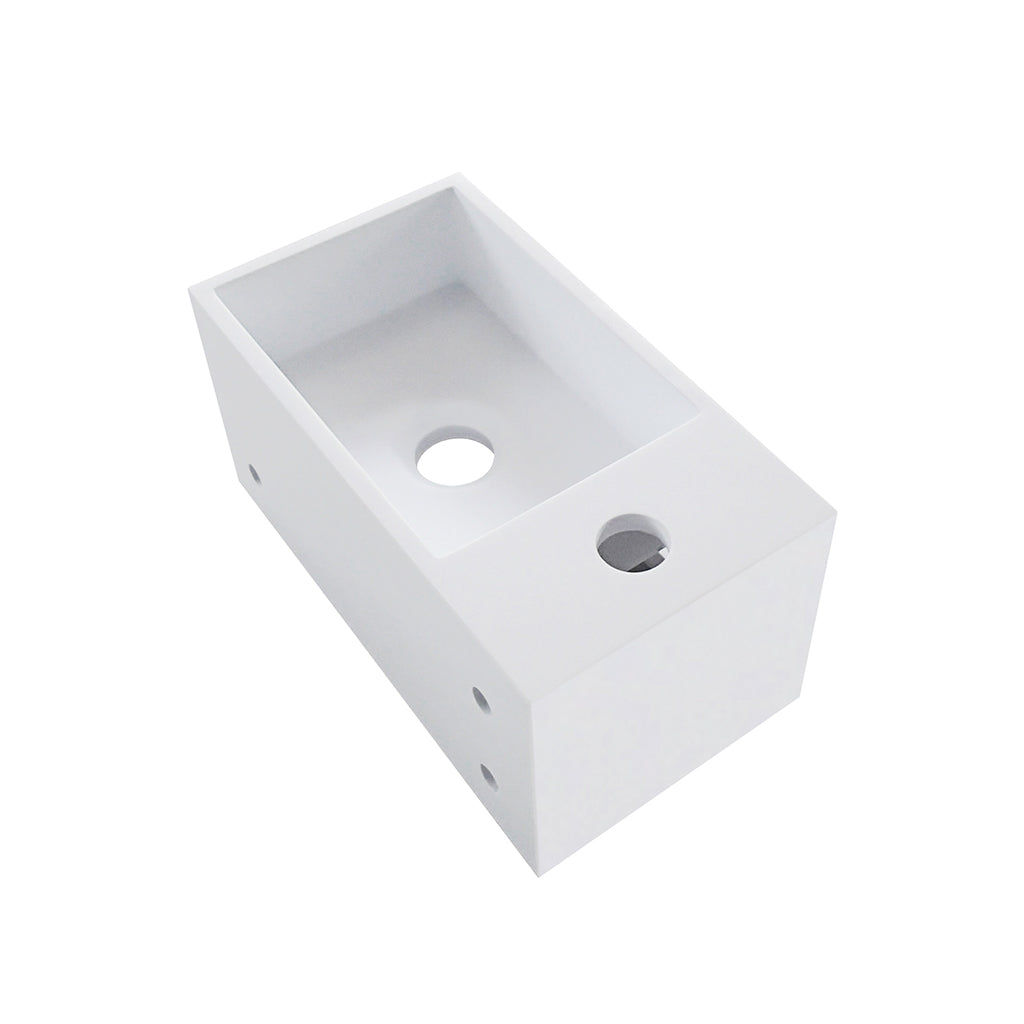 Julia fontein links 35 x 20 x 16 cm solid surface mat wit - WDtegels