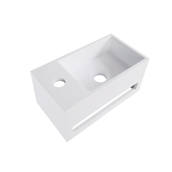 Julia fontein links | 35x20x16cm | Solid surface mat wit