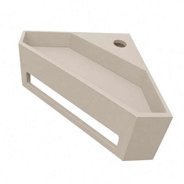 Julia hoekfontein | 35x35x16cm | Solid surface beige