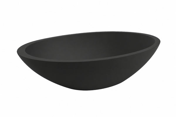 Kim waskom ovaal | 59x35x11cm | Solid surface | Mat zwart