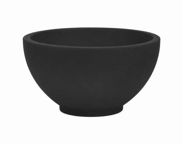 Tessa waskom rond | 20x11cm | Solid surface | Mat zwart