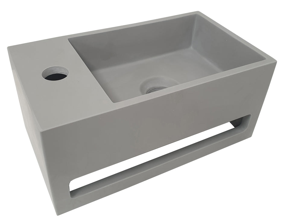 Julia fontein links 35 x 20 x 16 cm solid surface betonlook - WDtegels