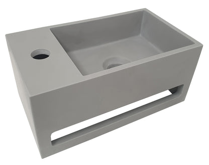 Julia fontein links 35 x 20 x 16 cm solid surface betonlook - WDtegels