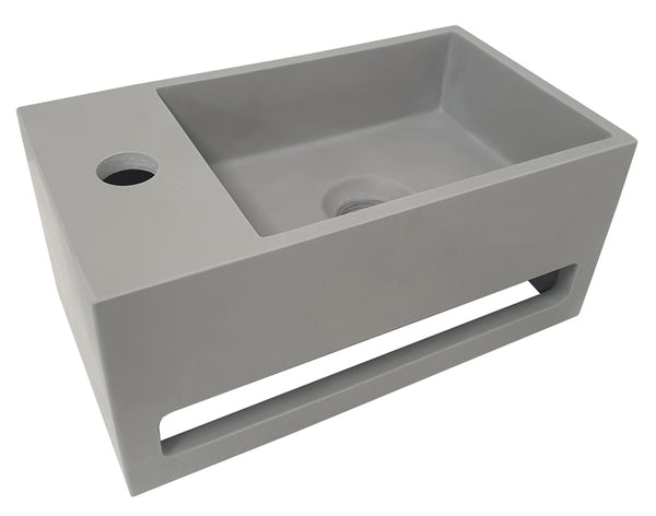Fuente Julia izquierda | 35x20x16cm | Superficie sólida aspecto de hormigón