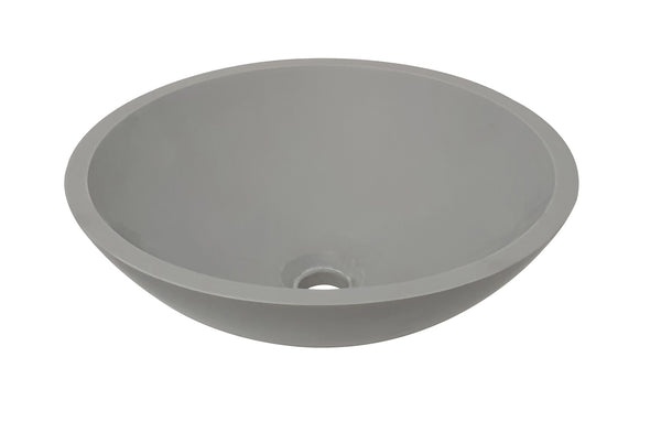 Wiesbaden Valerie washbasin round 43x13 cm solid surface concrete look