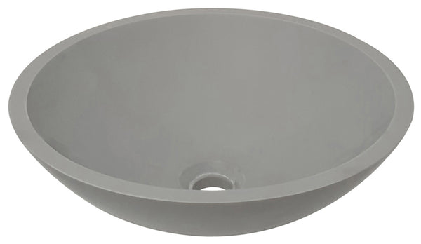 Valerie washbasin round 43 x 13 cm solid surface concrete look