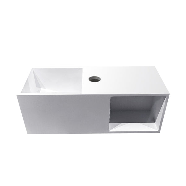 Julia fontein met nis | 54x20x20cm | Solid surface mat wit