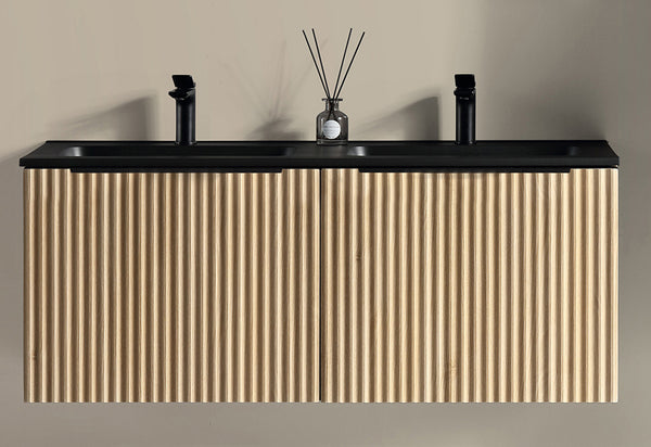 Ribbella onderkast 120x45x48cm met 2 laden 2 uitsparingen - naturel eik