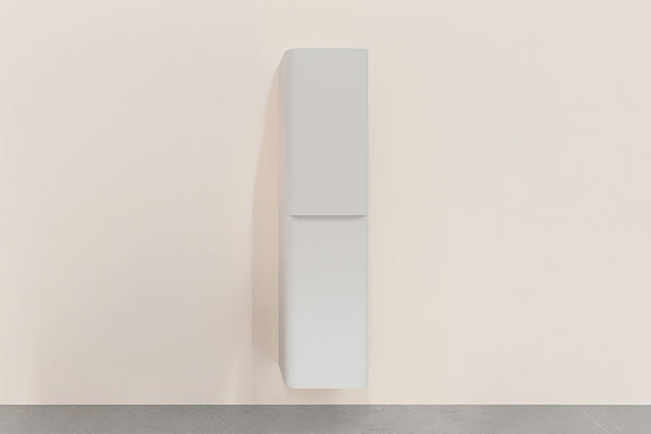 Columna de baño Novira con esquinas redondeadas | 160x40x35cm | Blanco mate