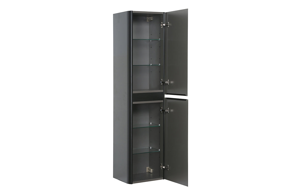 Novira kolomkast 160x40x35cm mat zwart - productfoto