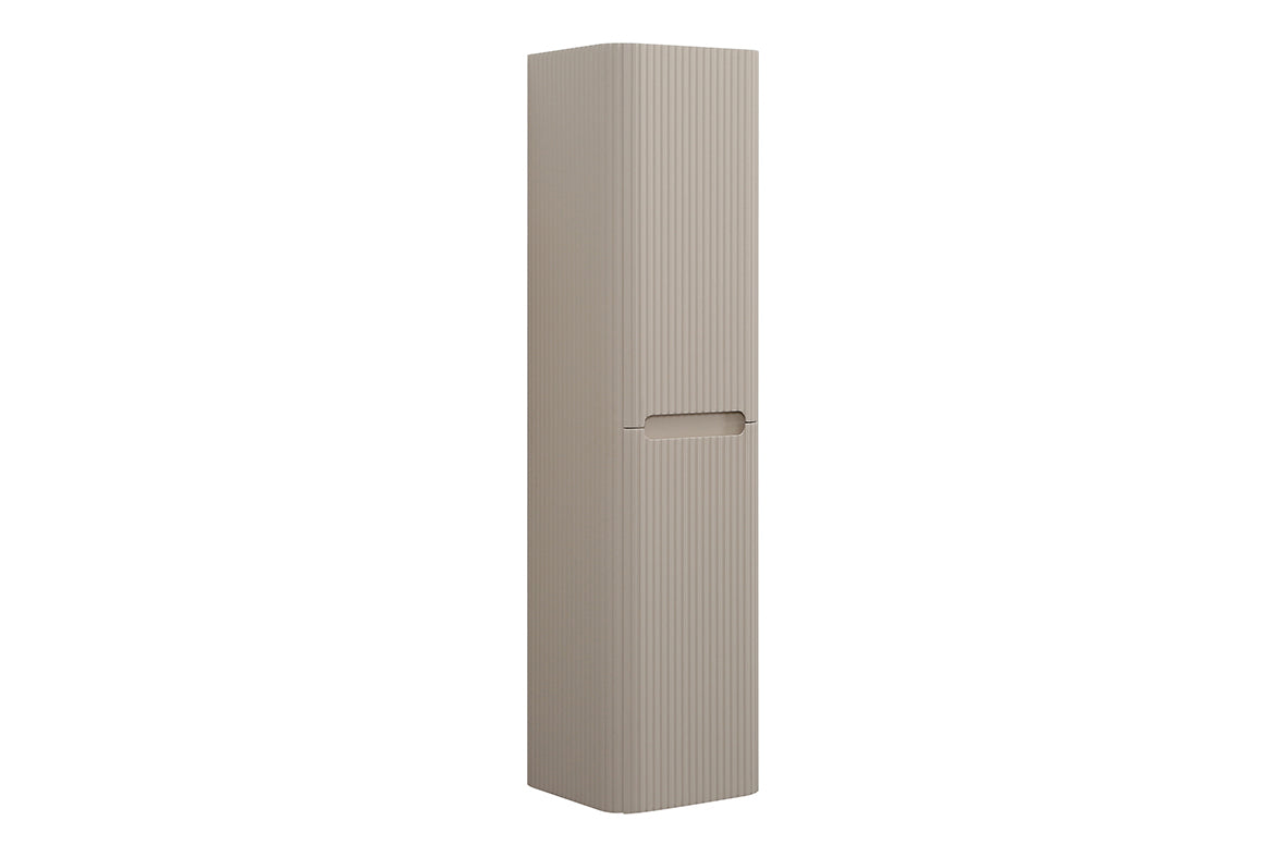 Sulora geribbelde kolomkast 160x40x35cm mat beige - detailfoto