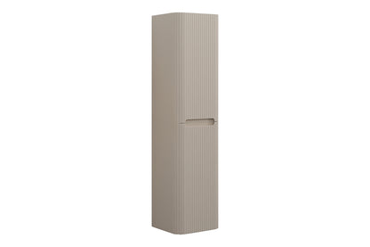 Sulora geribbelde kolomkast 160x40x35cm mat beige - detailfoto