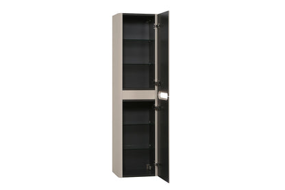 Sulora geribbelde kolomkast 160x40x35cm mat beige - productfoto