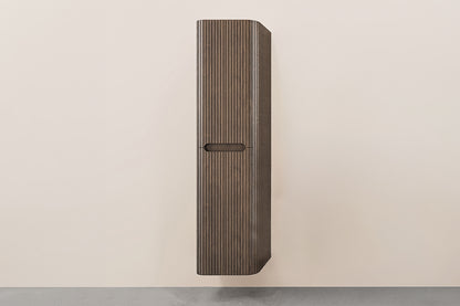 Sulora geribbelde kolomkast 160x40x35cm bruin eiken