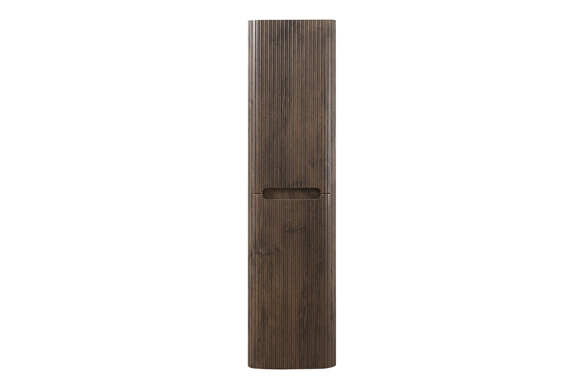 Sulora geribbelde kolomkast 160x40x35cm bruin eiken - sfeerbeeld