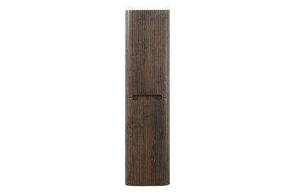 Sulora geribbelde kolomkast 160x40x35cm bruin eiken - sfeerbeeld